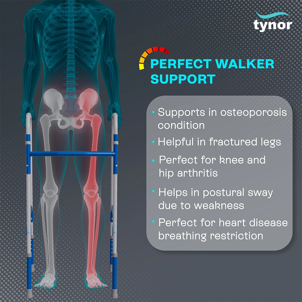Déambulateur Pliable Tynor - vue de côté