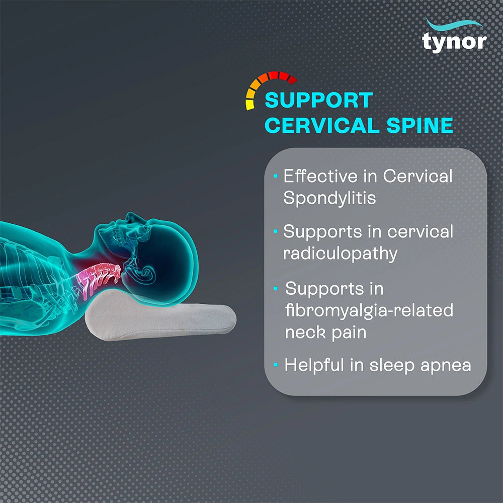 Oreiller cervical Tynor - vue d'usage