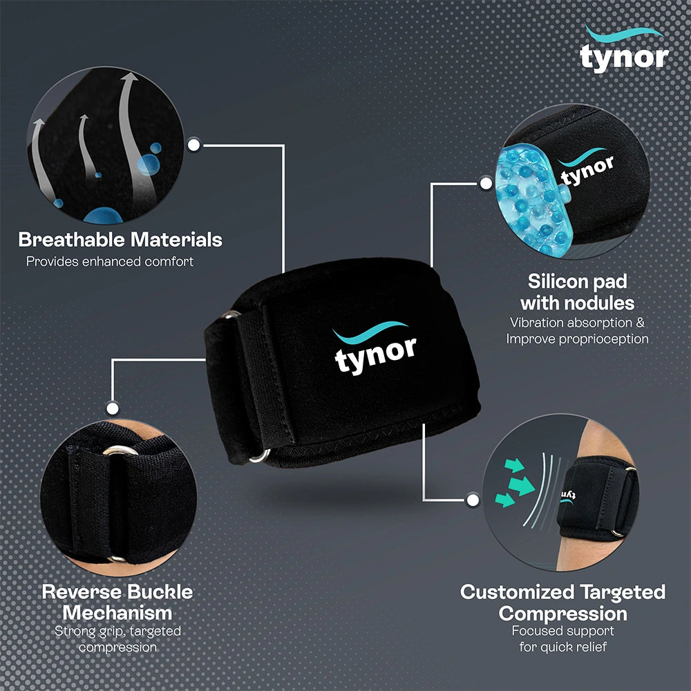 Bracelet tennis elbow Tynor - détails
